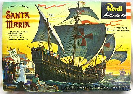 Revell 1/89 Santa Maria with Sails and S Cement - 'S' Issue, H336-298 plastic model kit